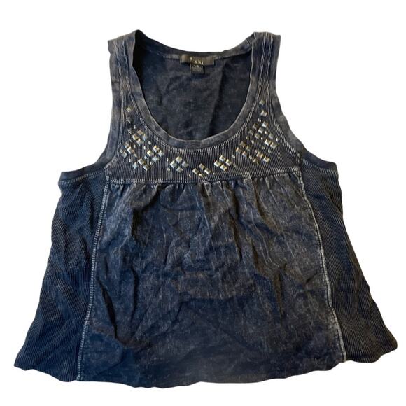 Women's Forever 21 XXI Studded Denim-Style Tank, Size Small - Picture 1 of 3